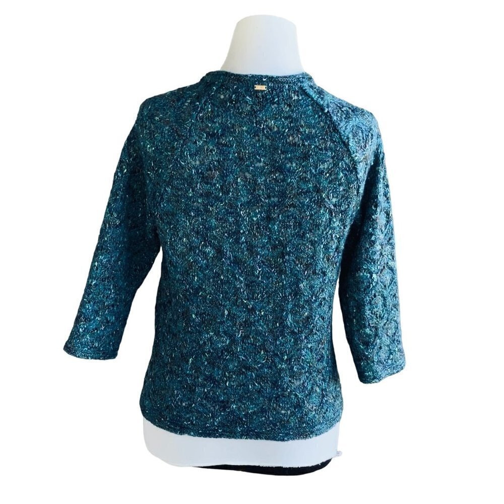 ST. JOHN LADIES COLORFUL MINGLED WOOL BLEND CARDIGAN SWEATER NWOT S - Picture 7 of 10